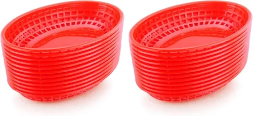 Vista 13 de New Star Foodservice Cestas clásicas de comida rápida de grado restaurante, ovaladas