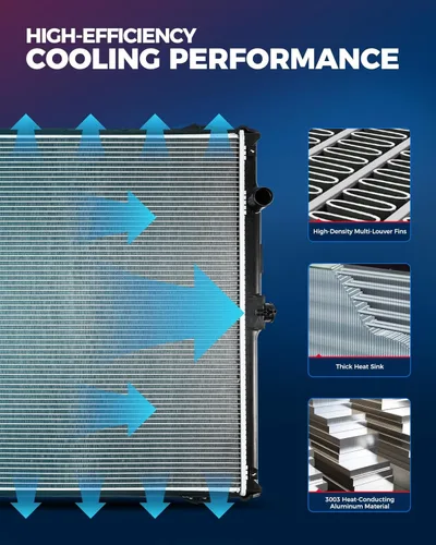 Vista 3 de KAX CU13041 Radiador de Motor de Coche, Compatible con Escape 3.0L 2008-2012, Mariner 3.0L 2009-2011, Tribute 3.0L 2008-2011