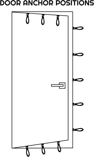 Vista 4 de Anclaje de puerta extra grande y resistente - Ideal para bandas de resistencia, bandas de terapia física y bandas de bucle cerrado