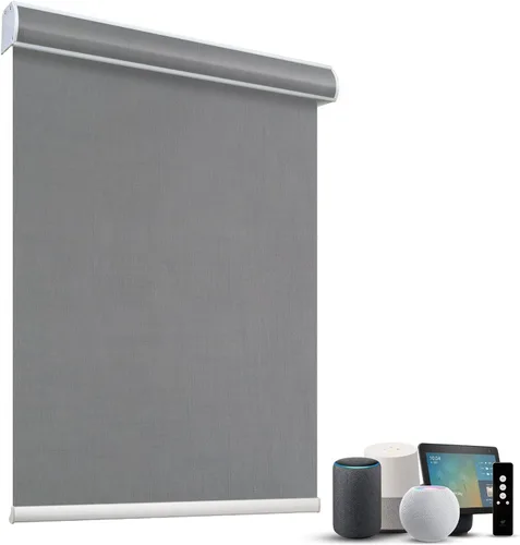 Vista 63 de SmartWings Persianas Motorizadas con Sombras para Ventana Control Remoto Funciona con Thread Apple Homekit Z-Wave Alexa 100% Blackout de Doble Cara