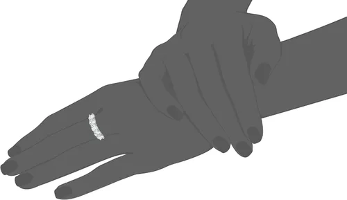 Vista 4 de Tienda Collection Sterling Silver Five-Stone Ring set with Round Cut Infinite Elements Cubic Zirconia