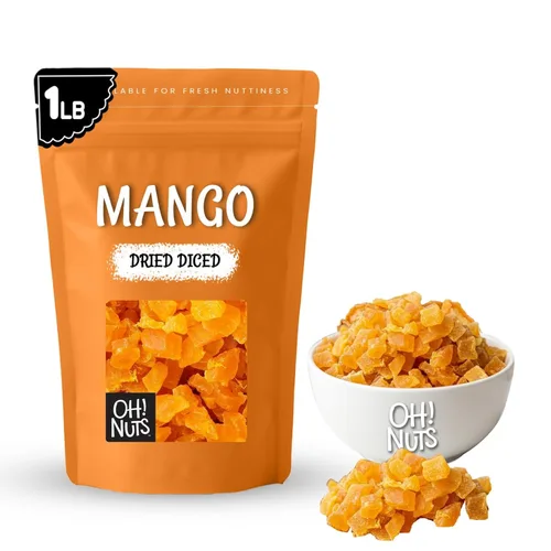 Vista 9 de Oh! Nuts Mango seco – 12 oz – Rebanadas de frutas secas – Menos azúcar añadido – Bocados de frutas deshidratados – Empaquetado en bolsa de cierre