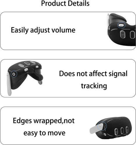 Vista 5 de VR Headset Protective Shell for MetaQuest 3,Silicone VR Shell Front Face Protector Cover Compatible with M ETA Quest 3 Shockproof & Durable