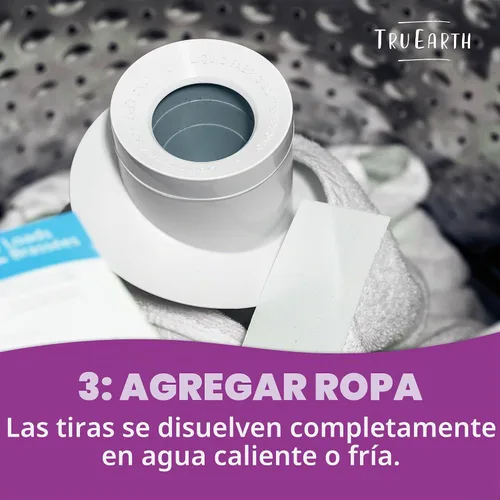Vista 5 de Tru Earth Hojas compactas de detergente seco para ropa – hasta 768 cargas (384 unidades) – Sin parabenos – Detergente sin líquido original