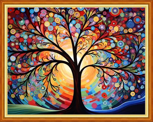 Vista 26 de DMCVIVR Stamped Cross Stitch Kits for Beginners Adults Needlepoint Kits for Beginners Embroidery Kits for Adults Crossstitch Kit for Beginners