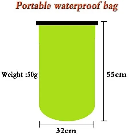 Vista 2 de E-Onfoot Bolsa seca impermeable con correa para el hombro, saco de compresión seca enrollable que mantiene el equipo seco para kayak, rafting