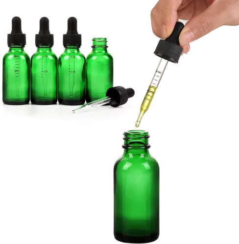 Vista 51 de NOOEEISS 4 piezas, botella con cuentagotas de 1 oz, botella de vidrio ámbar con cuentagotas, botellas de tintura con cuentagotas, acabado elegante
