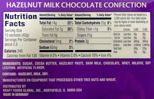 Vista 2 de World's Best Milka Chocolate - Noisette, 10 barras