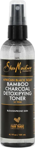 Jabón negro africano Tónico desintoxicante de carbón de bambú con aloe (4.5 onzas líquidas)