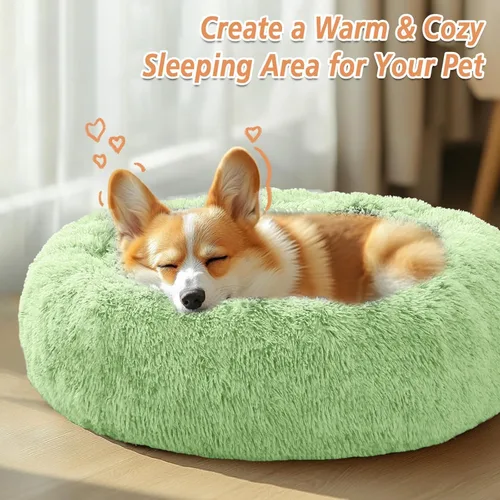 Vista 177 de JOLLYVOGUE Cama Calmante para Perros Pequeños - Cama para Perros Pequeños en Forma de Dona Lavable de 23 Pulgadas para Gatitos y Cachorros, Camas