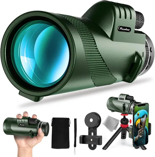 Binoculares HD para adultos Pankoo Potente Bak5 Caza Binocular para observación de pájaros, Stargazing, juego deportivo, regalos para adultos con