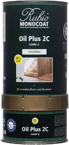 Vista 124 de Rubio Monocoat Tinte y Acabado para Madera 650 pies² - Blanco 5% Oil Plus 2C Secado Rápido, Aceite para Madera de Linaza Ecológico para Uso