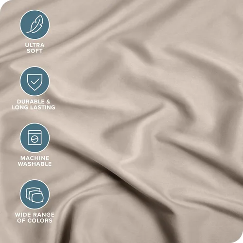 Vista 137 de Bare Home - Sábana bajera ajustable tamaño individual XL, microfibra 1800 muy suave y duradera, para colchones altos; color blanco