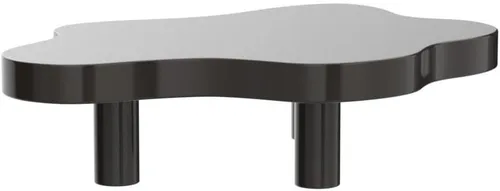 Vista 4 de Mesa de centro Cloud de madera maciza irregular, con forma de nube, decoración de mesa auxiliar con 3 patas, bonita mesa auxiliar redonda moderna