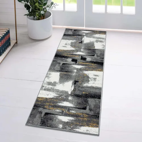 Vista 18 de LUXE WEAVERS Lagos Collection 7558 - Alfombra abstracta azul claro de 6 x 9 pies