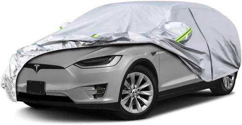 Vista 101 de KouKou Funda impermeable para automóvil SUV adecuada para BMW X1 de 2009 a 2025, 7 capas a prueba de viento para todo tipo de clima, cubierta