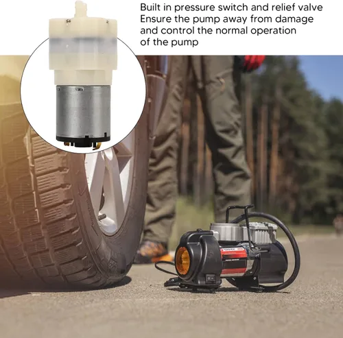 Vista 3 de DC 3.7-24V Micro bomba de aire, mini bomba de aire eléctrica (-60Kpa~100KPa, 2.5-8.0LPM), bomba de vacío miniatura para instrumento de tratamiento