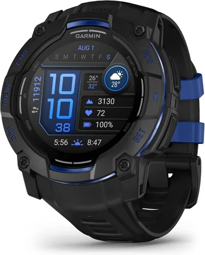 Vista 21 de Garmin Instinct® 3 45mm, pantalla AMOLED, reloj inteligente GPS resistente para exteriores, bisel reforzado con metal, linterna incorporada, hasta