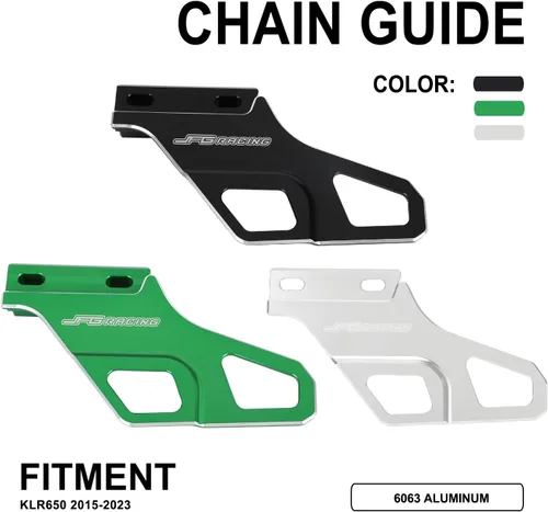 Vista 2 de JFG RACING Protector de guía de cadena de motocicleta CNC para KLR 650 KLR650 1987-2018 2021-2024 Negro