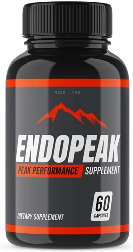 rize labs - Cápsulas Endopeak Performance para hombres, máxima fuerza, suplemento vegano ultra puro sin OMG, fórmula avanzada (60 cápsulas)
