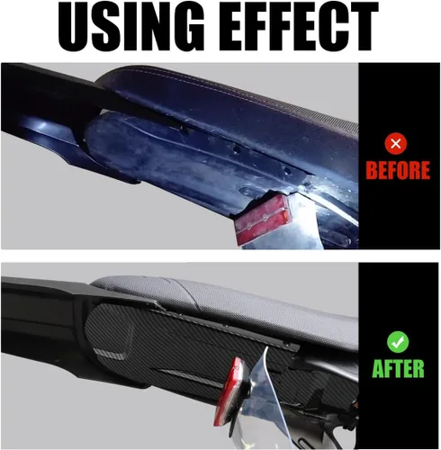 Vista 4 de Placa interior de guardabarros trasero para Seyway Sur-Ron LBX y S, base protectora de guardabarros, textura de fibra de carbono mejorada, aleta