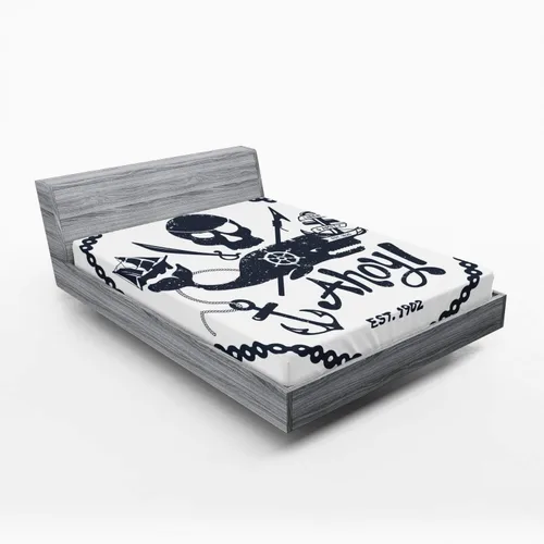 Vista 13 de Ambesonne Sábana bajera africana, estampado abstracto de líneas únicas, funda de cama con bolsillo profundo elástico para mayor comodidad