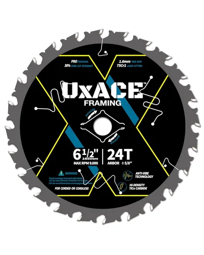 Vista 20 de Hoja de sierra circular de 5-1/2 pulgadas y 40 dientes con eje de 10 mm, corte de madera de ultra acabado, punta de carburo, corte fino, para madera