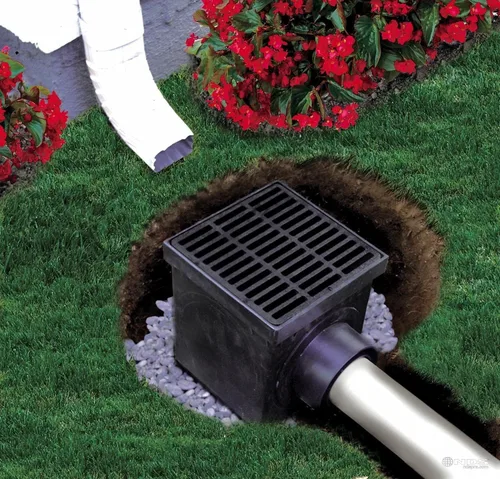 Vista 10 de NDS 900BKITRTL1PK Kit cuadrado con cuenca de recepción de 2 aberturas, 2 adaptadores, 1 tapón de salida y 1 rejilla de drenaje de plástico, 9