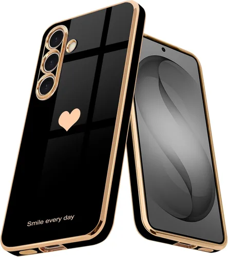 Vista 70 de Teageo para Samsung Galaxy A15 4G 5G Funda para mujeres y niñas, diseño de corazón de amor, lujoso brillo, cubierta trasera suave, parachoques