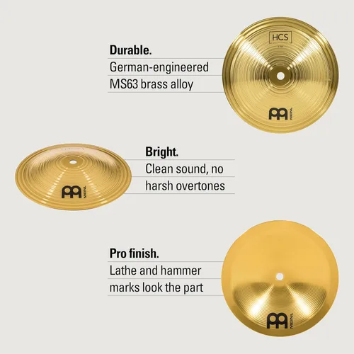 Vista 5 de Meinl 20,3 cm Campana - HCS Acabado Tradicional de Latón para Set de Batería, Fabricado en Alemania, GARANTÍA DE 2 AÑOS (HCS8B)