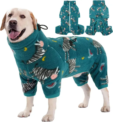 Vista 22 de ROZKITCH Abrigo térmico de invierno para perro, pijama de forro polar suave, resistente al viento, chaqueta cálida para clima frío, chaleco