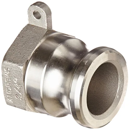Vista 4 de Dixon 100-A-SS Acero Inoxidable 316 Boss-Lock Tipo A Leva y Ranura Manguera de Acoplamiento, Enchufe de 1" x 1" NPT Hembra