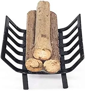 Vista 6 de EatingBiting 1:12 Casa de muñecas Muebles en miniatura Jardín Césped Chimenea Metal Leña Rack Metal Rack con leña para sala de estar
