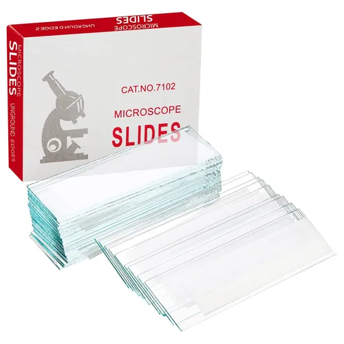 Vista 3 de ZENFUN Juego de 300 portaobjetos y cubiertas de microscopio, portaobjetos de vidrio en blanco para microscopio, 300 diapositivas, 300 cubreobjetos