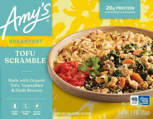Amy's Frozen Tofu Scramble, sin OMG, sin gluten, 9 oz.