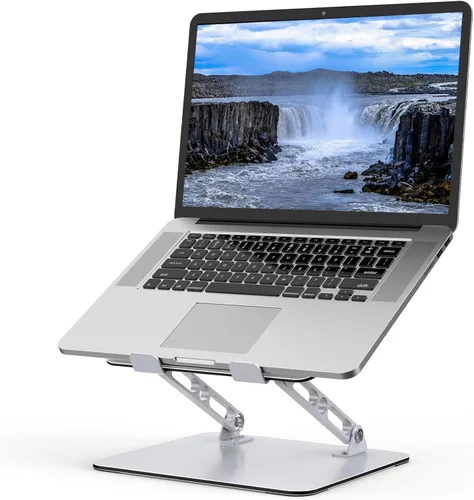 Soporte para Laptop de Escritorio, Elevador de Laptop Ajustable, Soporte de Computadora de Metal Plegable Portátil, Soporte de Notebook con