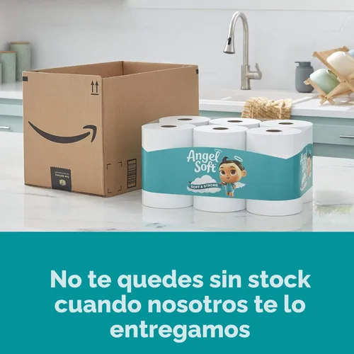 Vista 7 de Angel Soft Papel higiénico, 4 mega rollos = 16 rollos regulares, suave y resistente