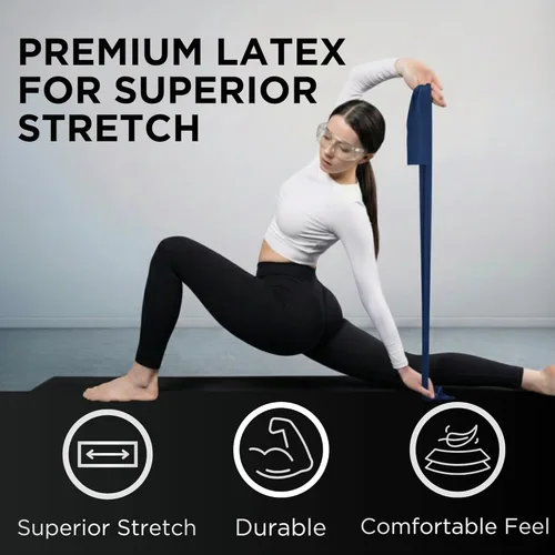 Vista 5 de THERABAND Resistance Bands Set, Elastic Bands for Exercise & Physical Therapy, Strength Training for Upper & Lower Body Fitness