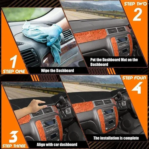 Vista 6 de WouND Car Dashboard Cover Dash Mat Sun Shade Pad Dash Board Carpet,for Nissan X-Trail 2008-2013,Car Dashboard Cover Mat