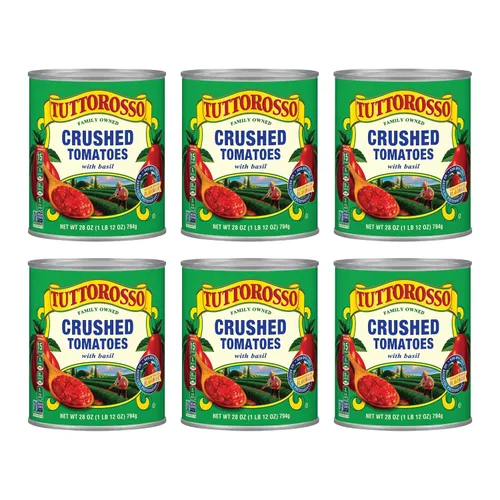 Vista 9 de Tuttorosso Tomates triturados con albahaca, sin gluten y receta vegetariana, tarros de 15 onzas, paquete de 3