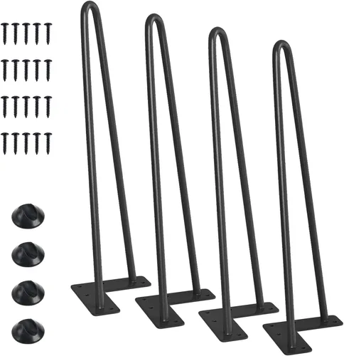 Vista 27 de SMARTSTANDARD Patas de muebles de horquilla de alta resistencia de 4 pulgadas, proyectos de bricolaje de metal para el hogar para soporte de TV