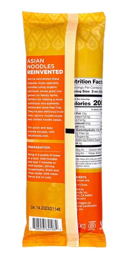 Vista 4 de Lotus Foods Gourmet - Fideos tailandeses con almohadilla de arroz integral, 8