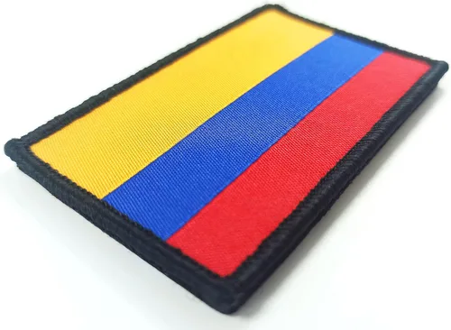 Vista 2 de JBCD Paquete de 2 parches de bandera de Colombia, parche táctico de bandera del orgullo para ropa, sombrero, parche militar