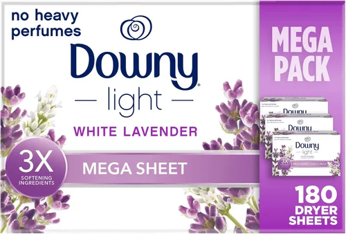 Vista 9 de Downy Hojas para secadora ligeras Mega, suavizante de ropa, Bruma del Océano, 130