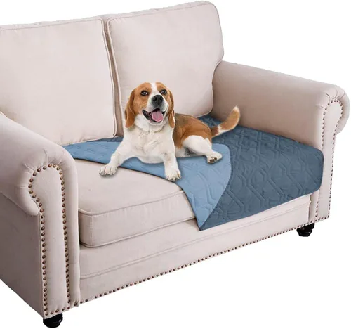 Vista 35 de Ameritex - Manta impermeable para cama de perro, manta reversible para muebles, cama, sofá (30 x 70 pulgadas, color chocolate y beige)