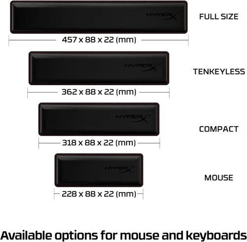 Vista 6 de HyperX Reposamuñecas - Compacto - Gel refrescante - Espuma viscoelástica - Antideslizante, Negro