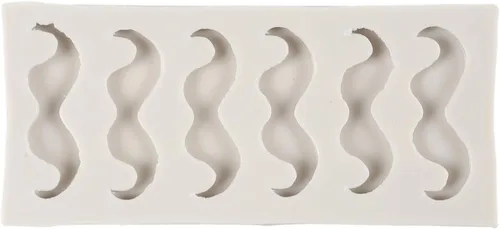 Vista 8 de Molde de silicona para bigote, para fondant, para barba, para decoración de pasteles, decoración de cupcakes, chocolate, caramelo, polímero, pasta