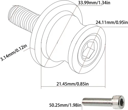 Vista 2 de Stand Screws Motorcycle Accessory Stand Swingarm Spools Slider Stand Screw Swingarm for Benelli TRK 502 502X TPK502 TPK502X 2016-2021 2020 2019 for