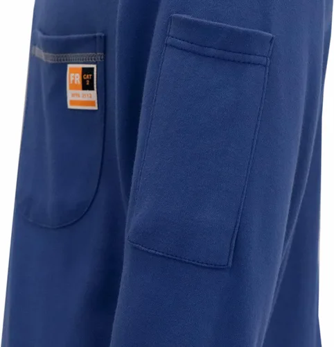 Vista 5 de KONRECO Camisas FR para hombres de manga larga Henley 7oz 100% algodón FRC camisa de soldadura de ropa