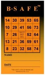 Vista 4 de B-Safe - Tarjetas de bingo de seguridad, paquete de 600